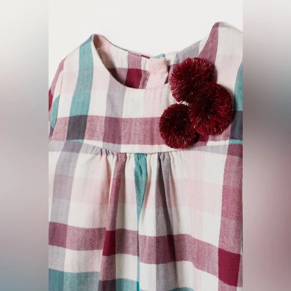 H&M long sleeve cotton dress size 1 1/2 - 2 years